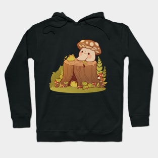 Mushroom and frogs meeting Hoodie